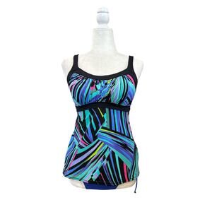 Caribbean Joes Women’s 2-piece Tankini Swim Set Multicolor Size 10